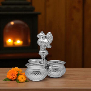 Designer Silver Kumkum Dabbi