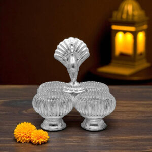 Puja Silver Kumkum Haldi Holder