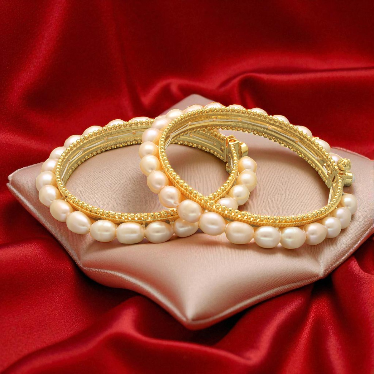 Classique Pearl Bangles – Jagdamba Pearls