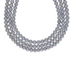 Rose 3 Lines Round Pearl Set