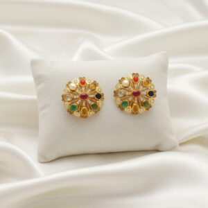 The Blanc Navratan Gold Earrings