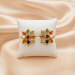 Haitya Navratan Gold Earrings