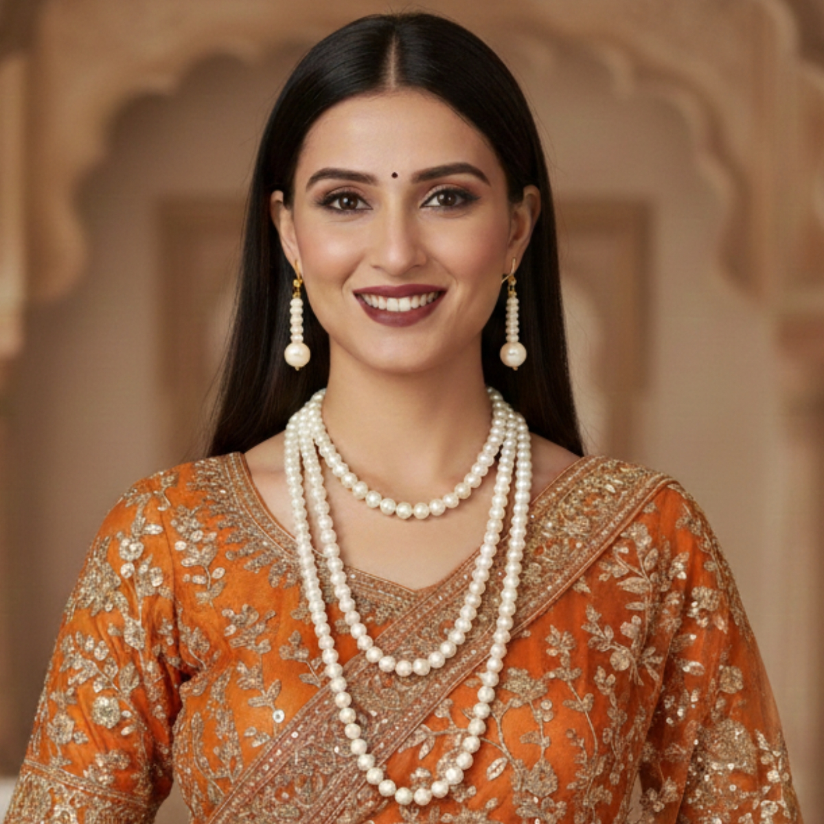 Zenith Opera Designer 9-10 MM Pearl Necklace Set – Jagdamba Pearls