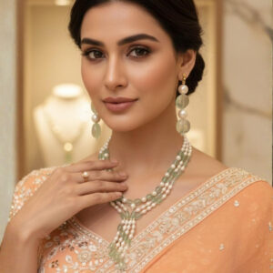 Pristine Lagoon Designer Pearl Necklace Set