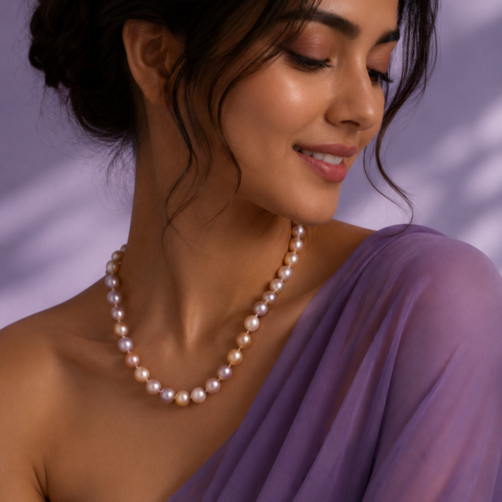 Pink Pearls Necklace