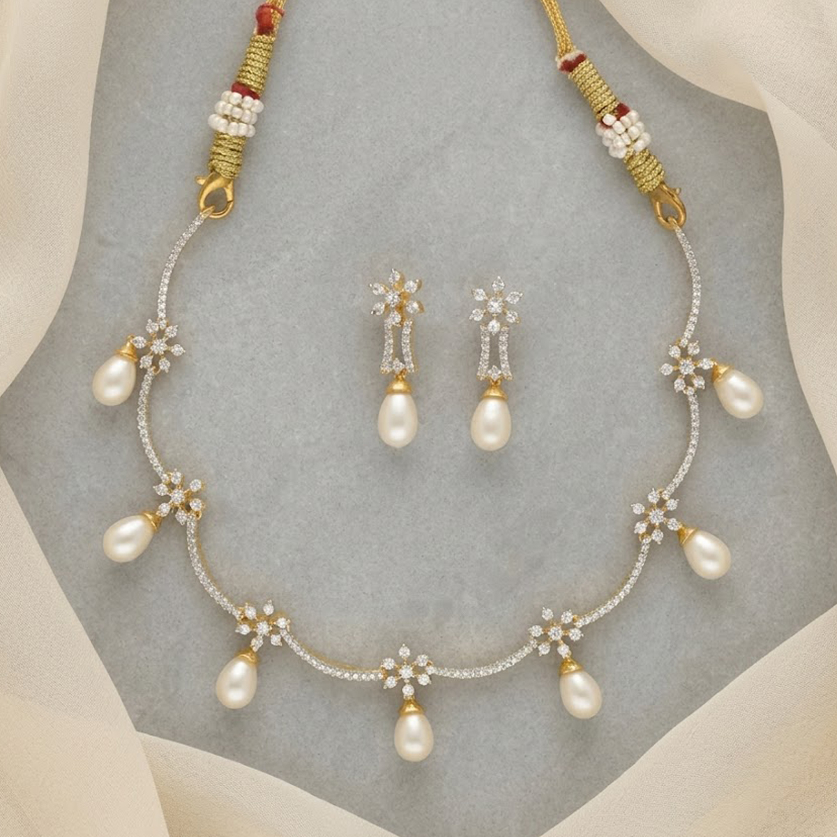 Soft Radiance Pearl Necklace Set – Jagdamba Pearls